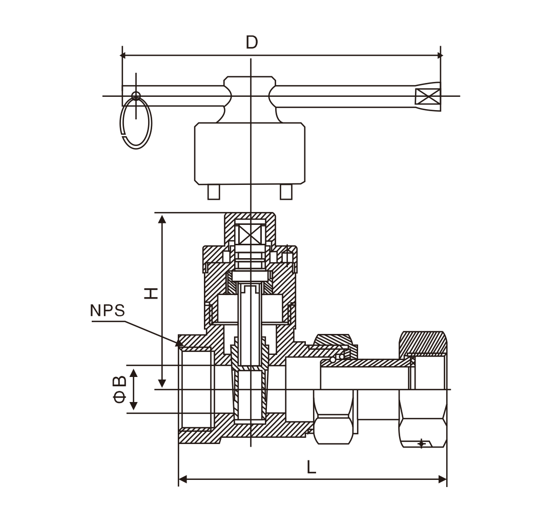 磁性鎖閉(bi)活接止回閘閥(fá)(圖1)