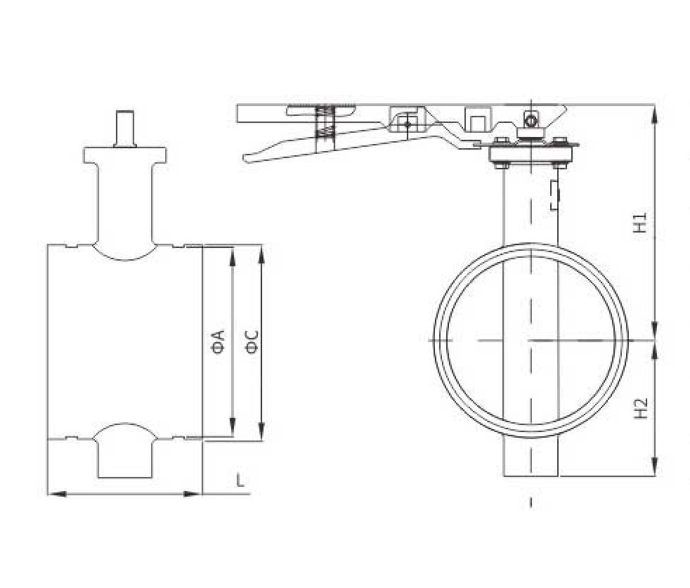 手柄消防溝槽(cao)蝶閥(圖1)