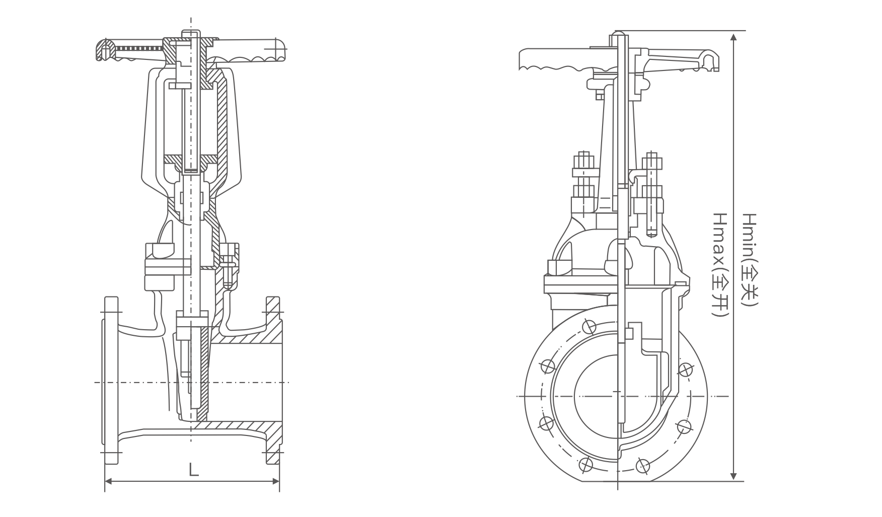 明杆彈(dan)性座封閘(zhá)閥(圖1)